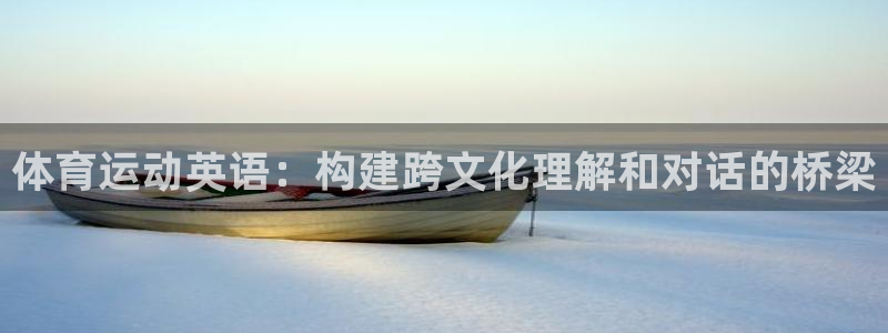 哈哈体育下载：体育运动英语：构建跨文化理解和对话的桥梁
